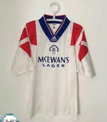 1992-94 Rangers Retro Away Kit Soccer Jersey